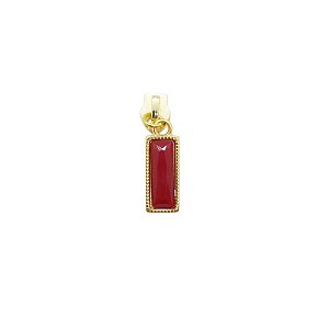 Cursor de Zíper com Pingente - Pedra Vinho