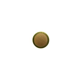 Botão Forrado Com Borda Dourada Tamanho 1,6cm - Cor Camurça
