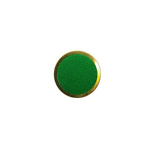 Botão Forrado Com Borda Dourada Tamanho 2,6cm - Cor Verde