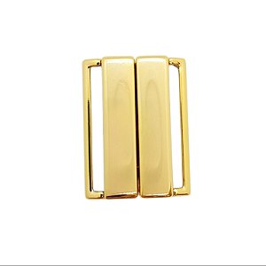 Fivela de Encaixe Dourada Com Imã - 3,4cm x 2,5cm Metal