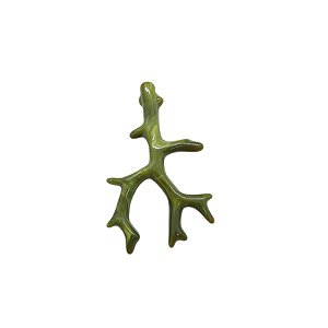 Pingente Galhos de corais De Resina - Cor Verde Oliva