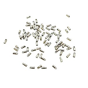 Terminal Para Corrente Rabo de Rato 1,2mm - Níquel - Pacote com 100 pçs