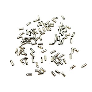 Terminal Para Corrente Rabo de Rato 1,5mm - Níquel - Pacote com 100 pçs
