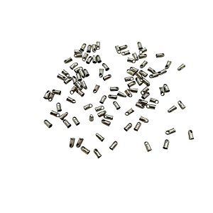 Terminal Para Corrente Rabo de Rato 1,2mm - Grafite - Pacote com 100 pçs