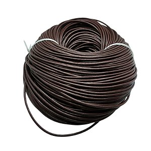 Couro Liso Natural Marrom Café - 3mm Com 90 mts