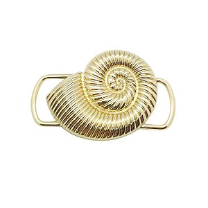 Entremeio Orgânico Aurum Shell - metal 5,1cm x 7,7cm Dourado