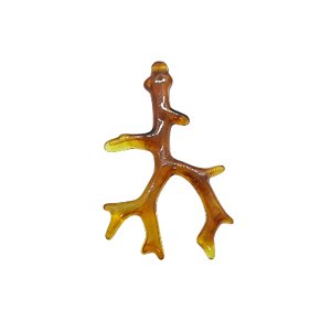 Pingente Galhos de corais De Resina - Cor Tartaruga - pacote com 100