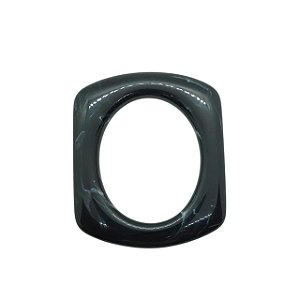 Argola de Resina - Preto com Mescla Off