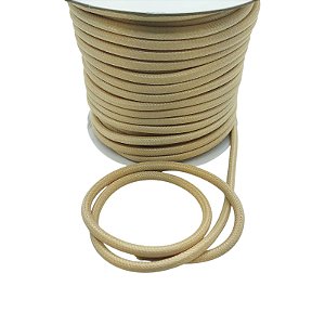 Cordão Coreano Encerado 5mm Cor Bege - 30 metros