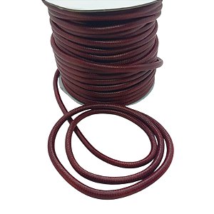 Cordão Coreano Encerado 5mm Cor Marsala - 30 metros