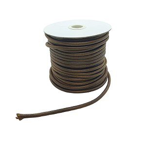 Cordão Coreano Encerado 5mm Cor Marrom - 30 metros