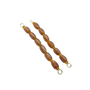 Alça de Resina - Marrom Translúcido - para Vestidos e Biquínis