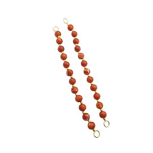 Alça de Bolas de ABS - Cor Coral - para Vestidos e Biquínis