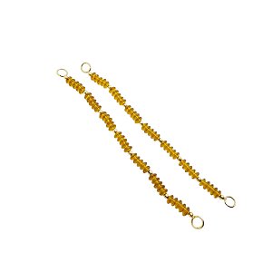 Alça De Discos em Murano - Cor Marrom Translúcido - para Vestidos e Biquínis