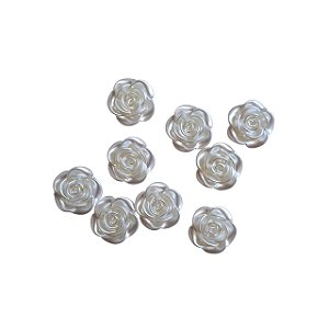 Entremeio de Rosa - Branca Perolada - 2,2cm - Pct 50g