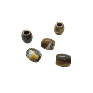 Entremeio de Acrílico - Cor Marrom com Mescla - 1,9cm x 1,6 - Pct 50g