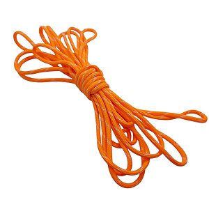 Corda náutica Maleável laranja fluorescente Com Listras - 6mm