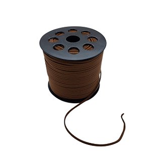 Fio de Camurça 2,7mm - Marrom - Rolo Com 90 Metros