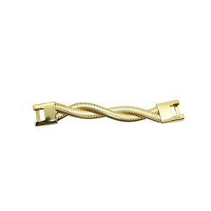 Entremeio de Metal Solar Weave - Banho Dourado - 7,2cm x 1,1cm