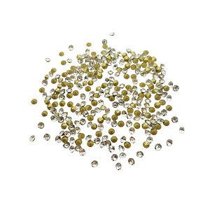 Strass base cônica Cristal SS12 = PP24 = 3mm - 10 Grosas 1.440un