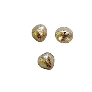 Entremeio Orgânico Metalizado Dourado - Tamanho 23mm x 21mm