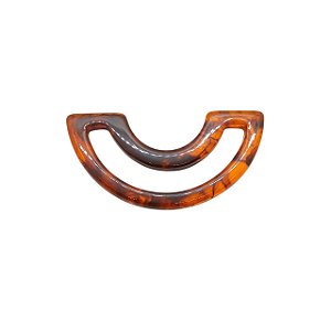 Choker de Resina Luna Frame para Confecção de Vestidos e Tops - Cor Tartaruga