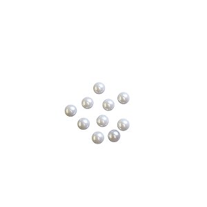 Meia Pérola Cor Branca ABS 12mm - 500g