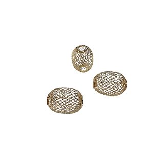 Entremeio de Metal Criola Aramado - Banho Dourado - 3,3cm x 2,5cm