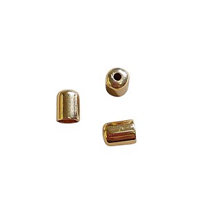 Ponteira De Metal Tubo - 6mm Dourado