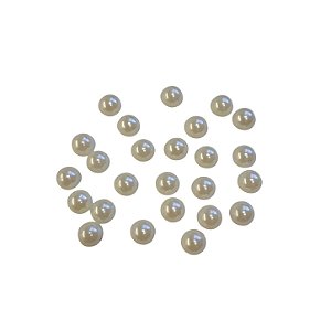 Meia Pérola Cor Creme ABS 6mm - 500g