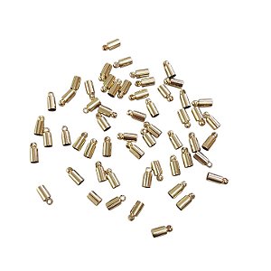 Terminal Cilindro - Tamanho 4mm - Dourado