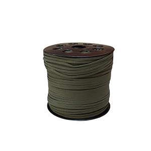 Fio De Camurça 2.7mm - Verde Musgo - Rolo C 90 Metros
