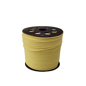 Fio De Camurça 2,7mm - Amarelo - Rolo Com 90 Metros