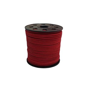Fio De Camurça 2,6mm - Marsala- Rolo Com 90 Metros