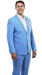 Costume Microfibra Gabardine Azul Bebê/Glacê - Vista-se para o Sucesso: Seu Traje para Conquistar o Mundo