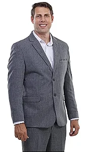 Costume Microfibra Melange Aço/cinza médio - Tecido Nobre, Conforto Inigualável