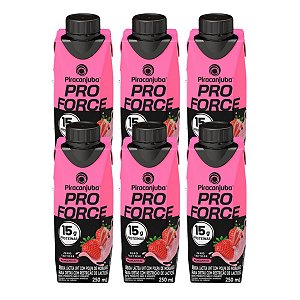Piracanjuba Whey 15g Zero Lactose Sabor Morango 250ml - Pack 6x250ml