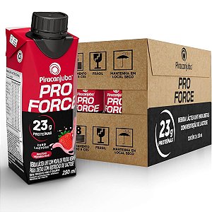 Piracanjuba Whey 23g Zero Lactose Sabor Frutas Vermelhas 250ml - Caixa 12x250ml