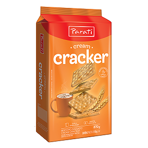 Biscoito Cream Cracker Parati 370g - Kit com 5x370g