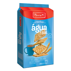 Biscoito Água e Sal Parati 370g - Kit com 5x370g
