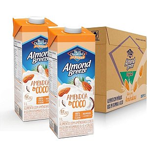 Alimento Vegano com Amêndoas Almond Breeze Coco 1 Litro - Caixa 12x1000ml
