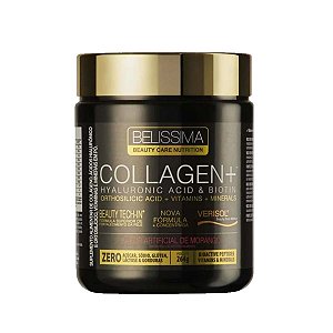 Collagen Plus 264 Gr Colágeno Sabor Morango Belissima Black Skull