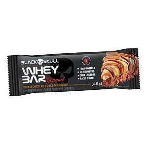 Whey Bar Goumert Barrinha de Proteína Sabor Chocolate e Amendoim 45 gr Black Skull