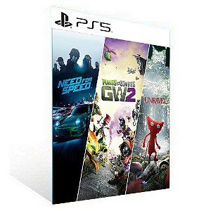 NEED FOR SPEED + PLANTS VS ZOMBIE 2 + UNRAVEL - PS5  - PSN MÍDIA DIGITAL