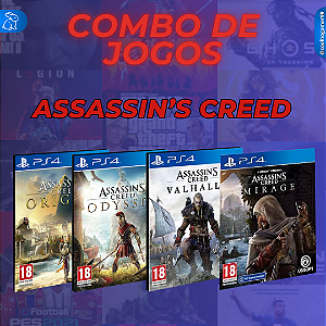 COMBO ASSASSIN'S CREED  Primaria  - PS4 ou PS5 PSN MÍDIA DIGITAL