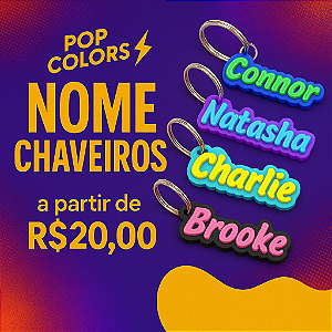 Pop colors NOME CHAVEIROS