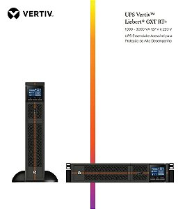 Nobreak VERTIV Liebert (UPS) GXT RT+ 1kVA / 1000VA 127V - GXTRT-1000LVRT2UXLB - Rack/Torre + NBR Outlets