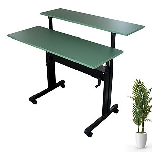 Mesa Dupla Com Regulagem De Altura Verde Amazônia - Wp Connect