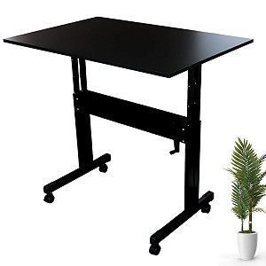 Mesa Com Regulagem De Altura 120x80 Preto - Wp Connect