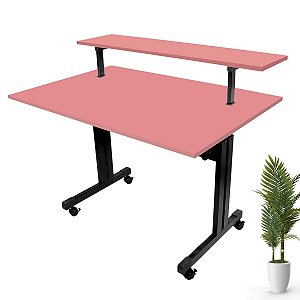 Mesa Acoplada Com Regulagem de Altura Rosa Glamour Wp Connect